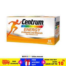 2X60's New Centrum Energy B-Vitamins and Minerals + Vitamin C & E Free Shipping