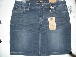 WOMENS' TIMBERLAND *MEADOW LAKE DENIM SKIRT* COLOR QUARRY WASH  DENIM SIZE 6 - Picture 1 of 5