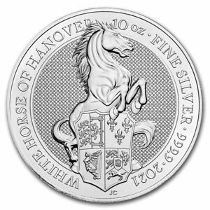 Großbritannien 2021 Queen's Beasts The White Horse   10 Oz Silber 999.9  BU