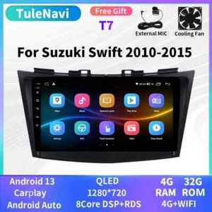 For Suzuki Swift 4 Stereo Android CarPlay Car Radio Multimedia Player Screen GPS - Picture 1 of 30