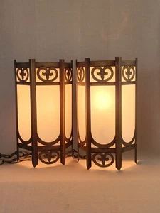 2 Vintage Metall Wandlampen Lampen Barock Dom Stil Fleurdelis Gotik - Bild 1 von 23