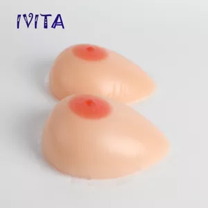 E Cup selbstklebend Silikon Brustformen Tröpfchenform gefälschte Boobs Enhancer - Bild 1 von 12