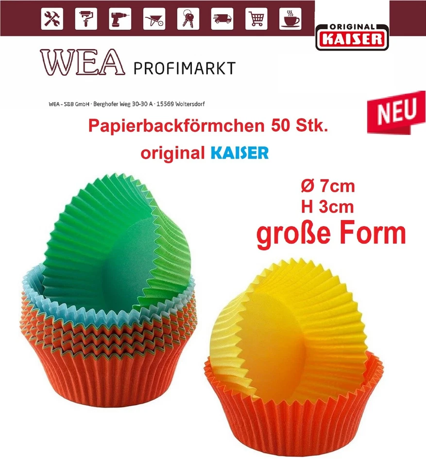 Muffin Förmchen Set Papier Cupcake Formen Muffinförmchen Muffinform Backform - Bild 1 von 1