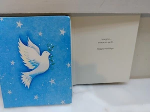 Imagine Peace on Earth Christmas Greetings Happy Holidays 10 Cards & Envelopes - Picture 1 of 3