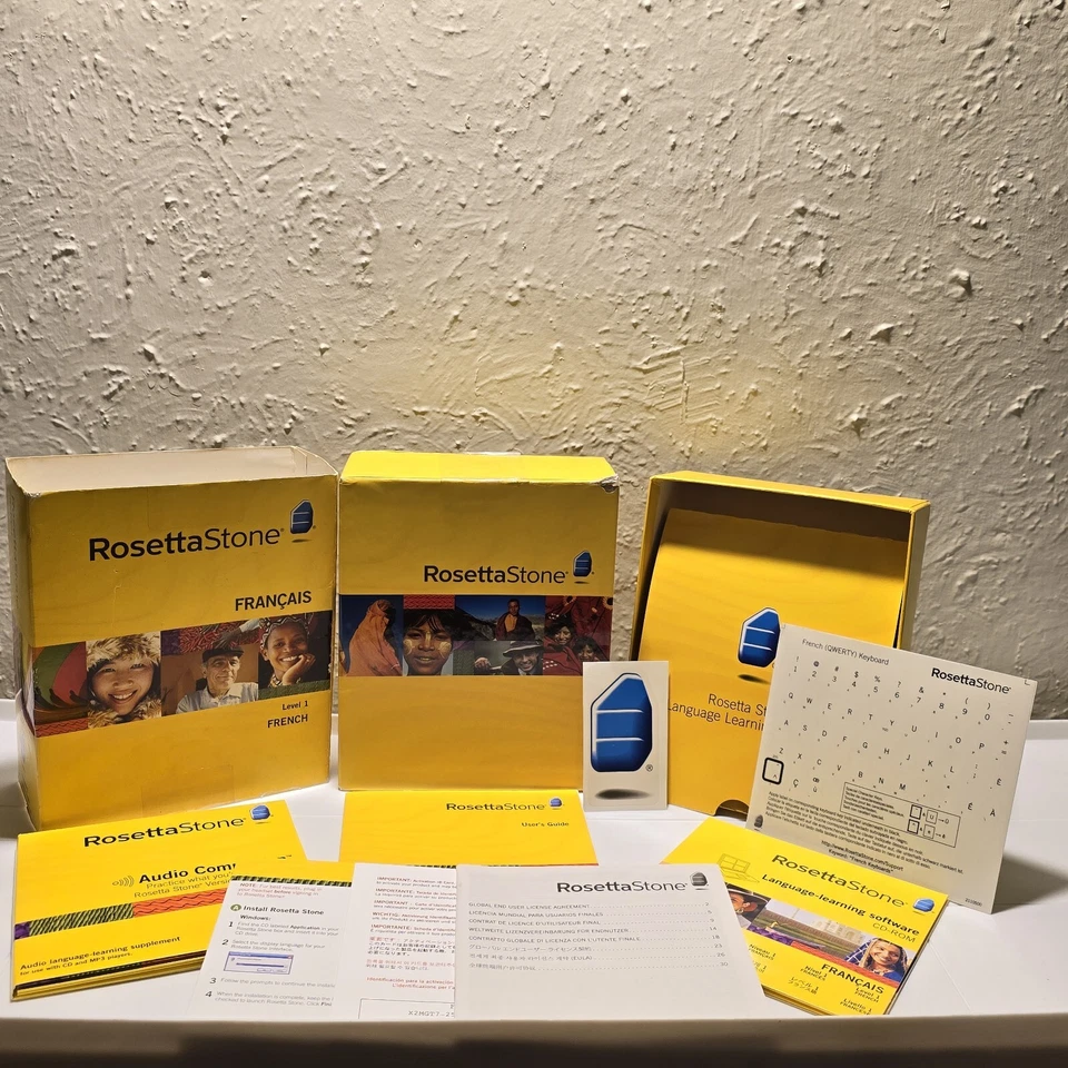 Rosetta Stone French Level 1 Version 3 PC CD-ROM Complete with NO Headphones - Image 1 of 4