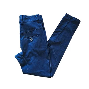 KLOKE navy blue skinny leg pants women's size 25 trousers seam detail - Picture 1 of 12