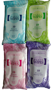Cleansing Wipes 4x Packs 10 Travel Handy Packs Compact  Resealable.