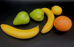 Mcm Ceramic Faux Fruit Hand Painted 6 Realistic Vintage Kitchen Fruit Bowl - Picture 1 of 9