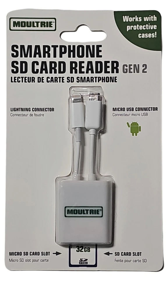 Moultrie Smartphone SD Card Reader | Gen2 | Supports SD & Micro SD Cards - Image 1 of 2