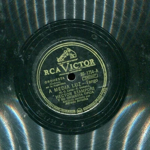 Disco TANGO HECTOR STAMPONI & Orchestra A MEDIA LUZ - CARIÑO ETERNO 78 - Imagen 1 de 2