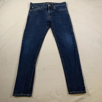 Pantalones de mezclilla Club Monaco para hombre 30x30 azules ajustados tiro bajo lavado oscuro informales adultos Foto 1 de 4