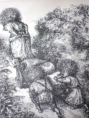 LLL! A. PAUL WEBER "Auf der Rübenfuhre" Igelhausen Herbst Geschwister Flucht - Bild 1 von 4