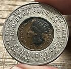 1905 San Diego California Encased Indian Cent Blochman Banking Co. Scarce!