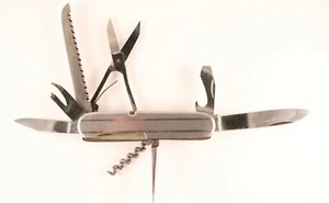 Max Weyde Solingen Rosterfrei Stainless Steel Folding Pocket Knife 9 Tool - Picture 1 of 12