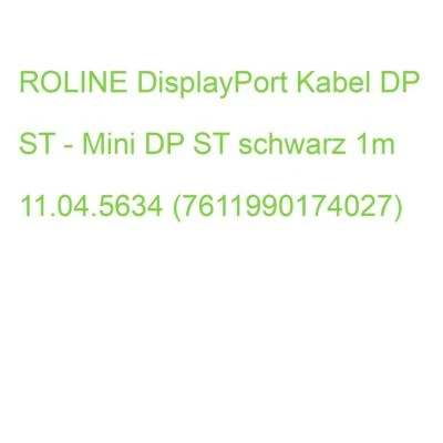ROLINE DisplayPort Kabel DP ST - Mini DP ST schwarz 1m 11.04.5634 (7611990174027 - Bild 1 von 2