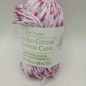 Loops & Threads Capri Eco Cotton Yarn FRUITY SPECKLE #EM-13 Pink Purple New - Picture 1 of 5