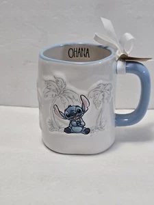 Rae Dunn Disney Stitch “OHANA” Embossed Palm Tree Mug NEW W/Tag  - Picture 1 of 4