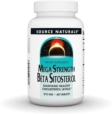 Source Naturals, Mega Strength Beta Sitosterol 375 mg -60 comprimidos - Imagem 1 de 4