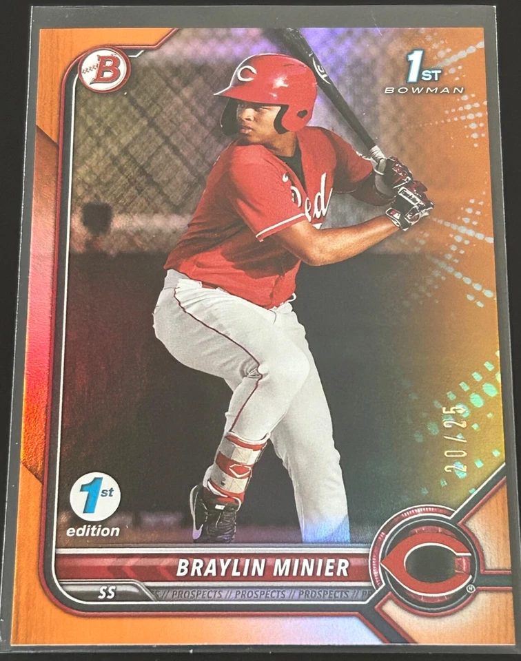 BRAYLIN MINIER 2022 BOWMAN 1ST EDITION ORANGE SP 20/25 - Image 1 of 1