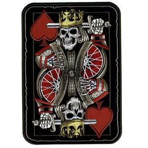 PARCHE DE MOTOCICLISTA MC SUICIDE KING DEATH SKULL DE 4 PULGADAS DE MILTACUSA - Imagen 1 de 1