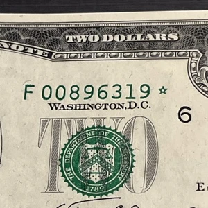 1976 $2 STAR Atlanta Two Dollar Fr 1935-F* PMG STAR Choice UNC 64 Six Digit STAR - Picture 1 of 12