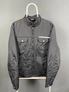 Diesel Mens Bomber Jacket Size XL Black Polyamide Long Sleeve Windbreaker - Picture 1 of 6