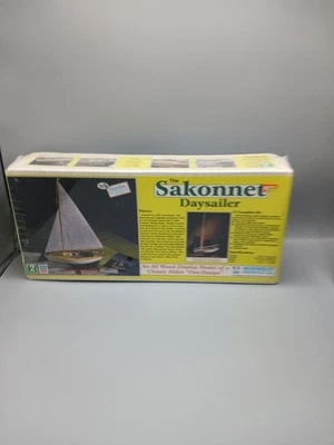 Midwest Products Co Sakonnet Daysailer Wood Model Sailboat Skill Level 2 #983 - Image 1 of 4