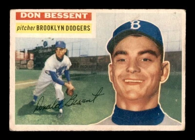 1956 Topps #184 Don Bessent RC G/VG X3585927 - Image 1 of 3