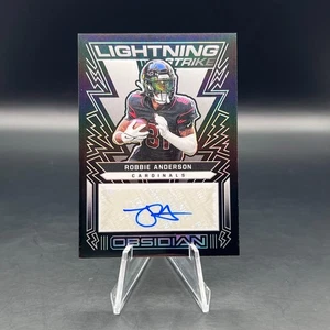 Robbie Anderson 2022 Panini Obsidian #LS-RAN Lightning Strike Auto /100 - Picture 1 of 2