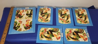 De colección Calcomanías Meyercord Paquete 6 Total GALLINA GALLO ENVÍO INCLUIDO Foto 1 de 4