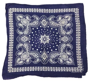 Vintage Fast Color Bandana RN13960 Blau Baumwolle USA Paisley 1 Selvedge Edge Tower - Bild 1 von 12