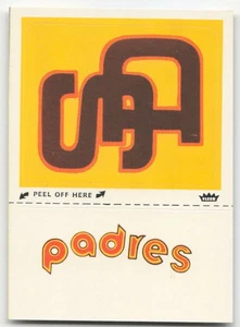 1982 Fleer Stickers San Diego Padres Monogram ODDBALL! - Picture 1 of 2