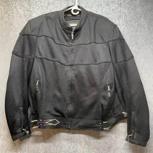 Power Trip Motorcycle Jacket Men's XL Black Padded Removable Liner & Armor - Picture 1 of 16