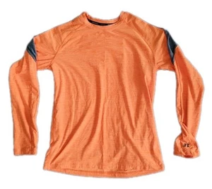 Russell Shirt Youth XL 14/16 Orange Gray Long Sleeve Dri-power 360 Athletic Wear - Picture 1 of 10