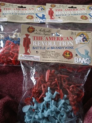 Lote de 5 BMC Guerra Revolucionaria Rojo Blanco Azul Ejército Hombres Yorktown Brandywine ¡Nuevo!! Foto 1 de 4