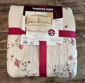 Trapunta Better Homes & Gardens Hannalore coperta king size biancheria da letto ricamata - Foto 1 di 7