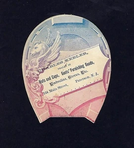 c1890s Victorian Trade Card, Charles Keeler, Gents Furnishing Goods, Hufeisen - Bild 1 von 2