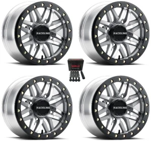 Raceline Ryno Beadlock UTV Wheels/Rims Machined 15" Polaris RZR TS / RS1 (4) - Picture 1 of 3