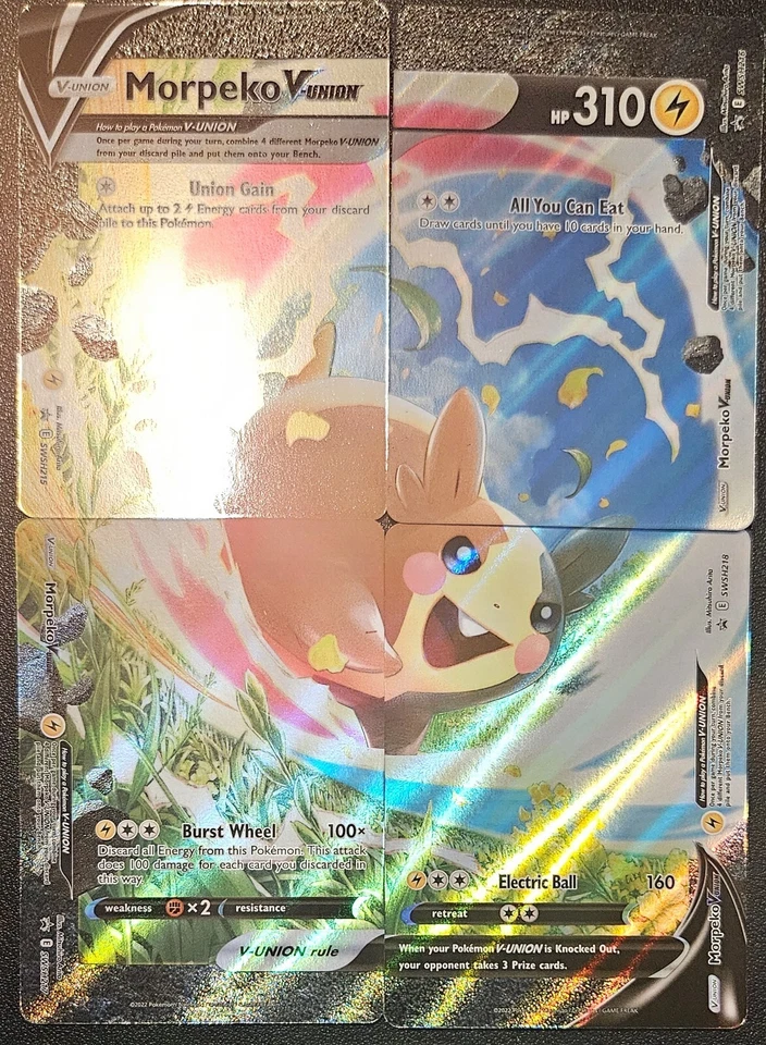 Morpeko V-Union [Set of 4] SWSH215-218 SWSH: Sword & Shield Promo Cards Holo NM - Image 1 of 2