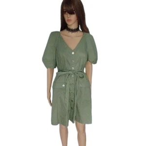 New York & Co. Womens M Puff sleeve Cargo knee length dress - Picture 1 of 4