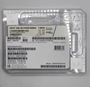 New Intel DC D5 P4420 7.68TB SSD 2.5" U.2 PCIE 3.0 NVME SSDPENU076T8 - Picture 1 of 1