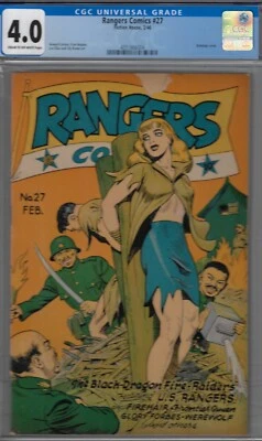 Rangers  # 27- CGC 4.0  WWII BONDAGE/TORTURE COPY-1946 GOLDENAGE - Image 1 of 2