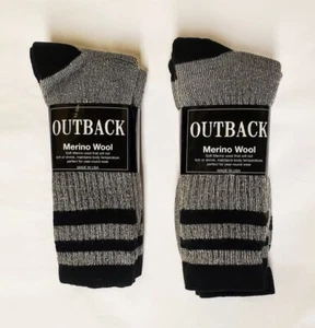 4 Pair Heather Grey MERINO Wool Blend Socks Men's Med-Large FREE SHIP - Picture 1 of 4