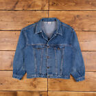 Vintage Unbranded Denim Jacket S Oversized Stonewash Trucker Jean Blue