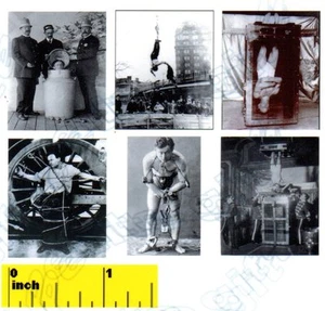 CASA DE MUÑECAS Miniatura Vintage Impresiones Fotográficas Mágicas Houdini - CDHM 1:12 - Imagen 1 de 1