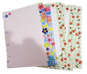 Stationary with 44 Cherries and 10 Flowers around the edges 54 Sheets Total - Picture 1 of 2