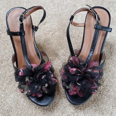 Forever Flower Wedge Sandals - Image 1 of 4