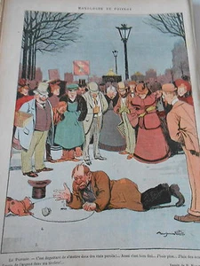 Caricature 1896 Monologue de Poivrot dessin de Benjamin Rabier - Imagen 1 de 1