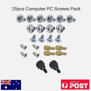 PC Case Computer Motherboard Screws 25PCs Full Pack - ATX, mATX, ITX Motherboard - Picture 1 of 1