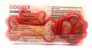 Hundeknochen und Hundepfote Keksausstecher 4er Set, Keks, Gebäck, Fondantausstecher - Bild 1 von 4